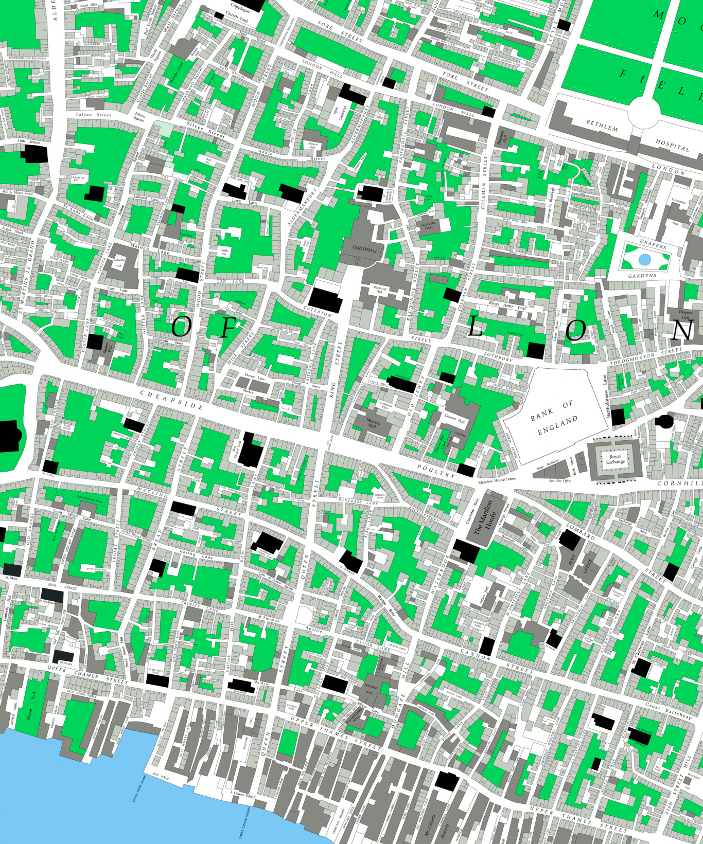 The City, 1799 redrawn map