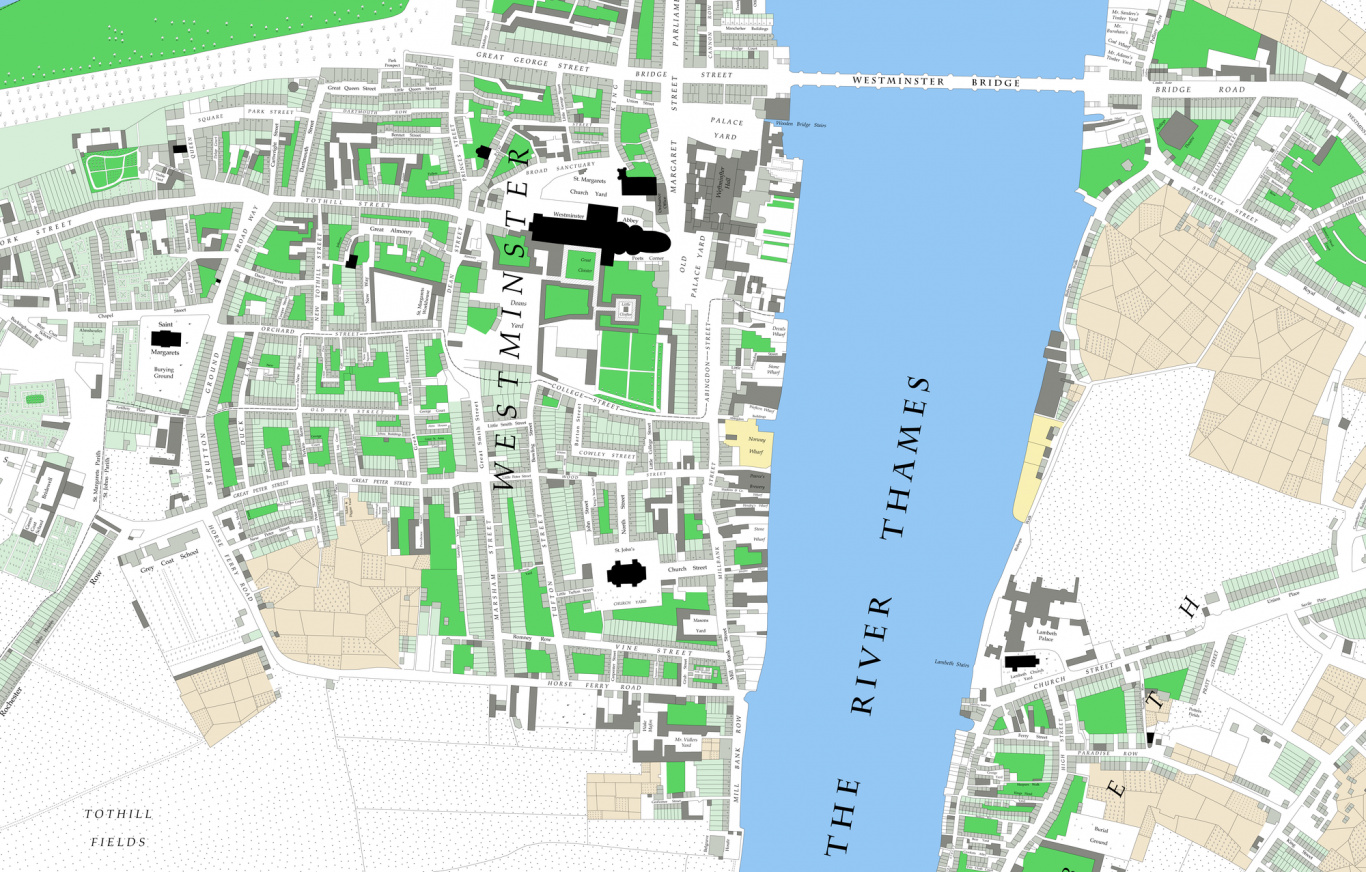 Westminster, 1799 redrawn map